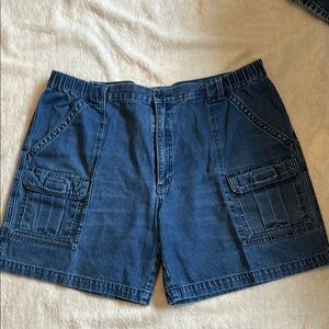Blue Denim Cargo Shorts
